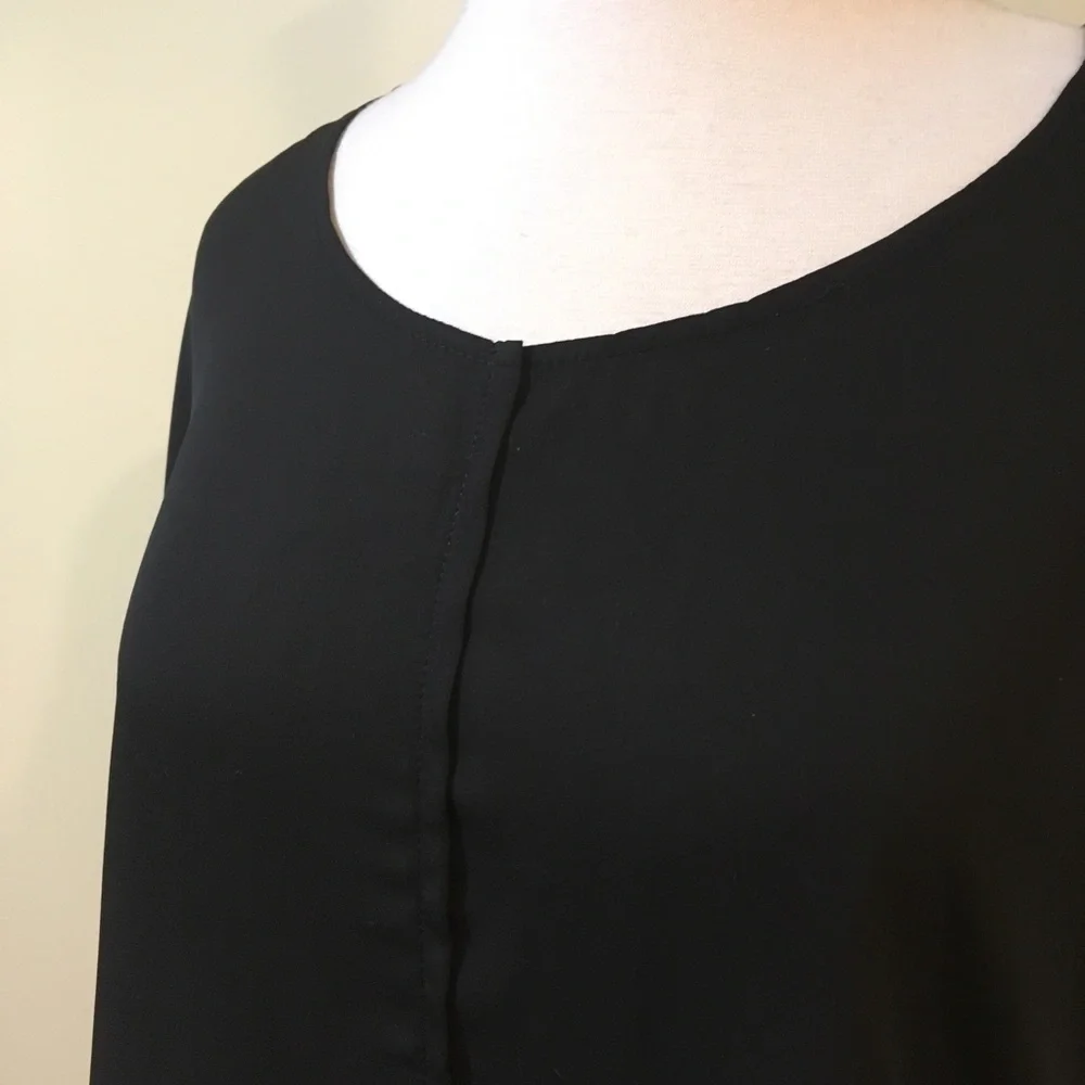 Boho Crochet Lace Trim V Neck Bat Wing Sleeve Blouse - Picture 3 of 4